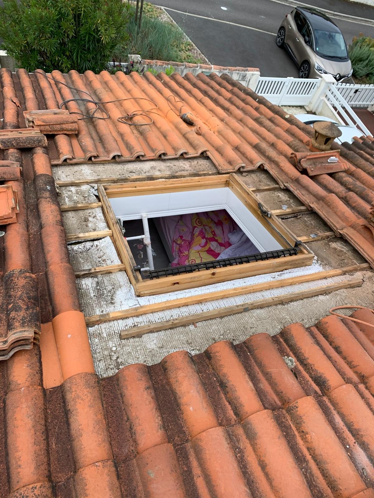 Fenêtre de toit en rénovation